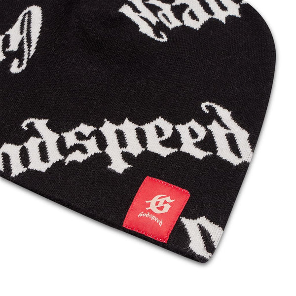 GODSPEED NEW YORK - OG logo Beanie (BLACK WHITE)