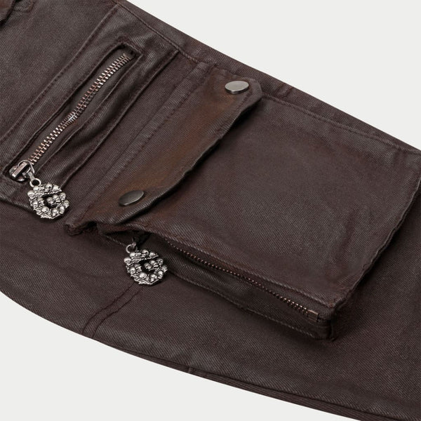 GODSPEED NEW YORK - Wax Flare Premium Cargo Pants (Brown)