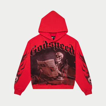 Black Monday Hoodie (Red Wash) - T-Shirt