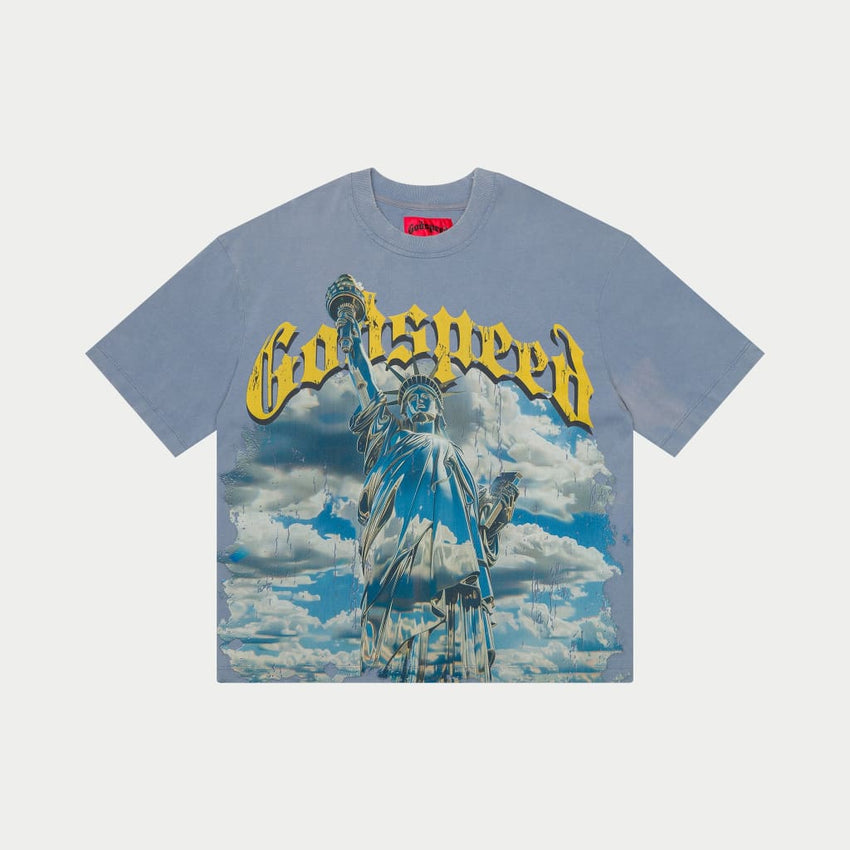 Chrome Liberty🗽T-Shirt (Sky blue) - T-Shirt