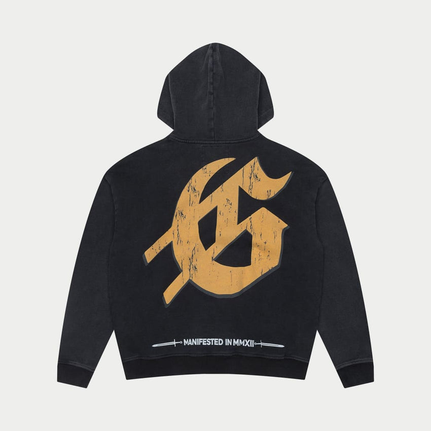 Chrome Liberty Zip Hoodie (Black Wash) - HOODIE