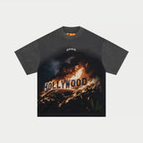 Hollywood Inferno (Grey Wash) - T-Shirt