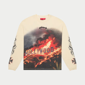 Hollywood Inferno long sleeve T-shirt (Bone) - T-Shirt