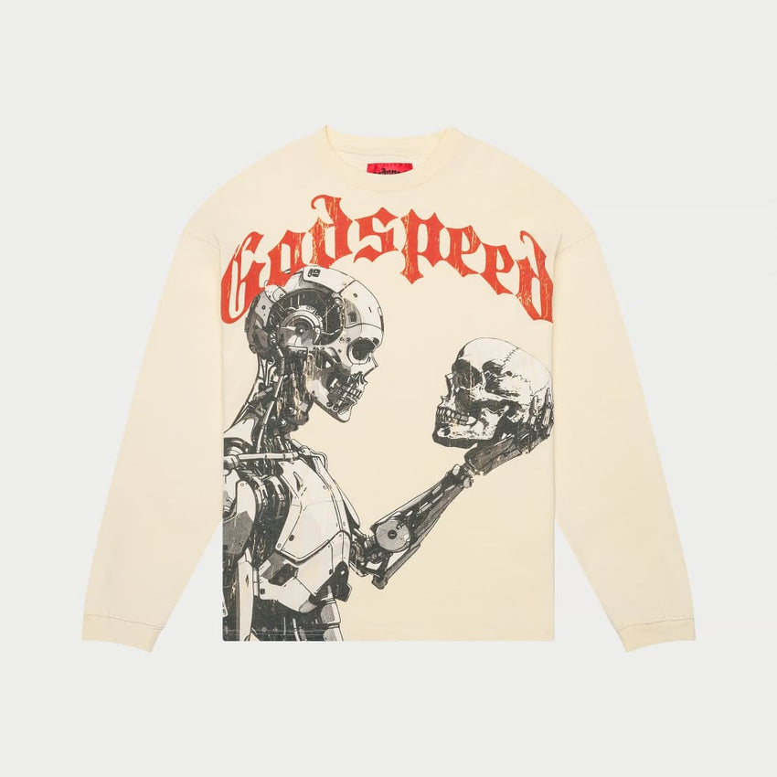 Mankind vs Ai Long Sleeve (Bone) - T-Shirt