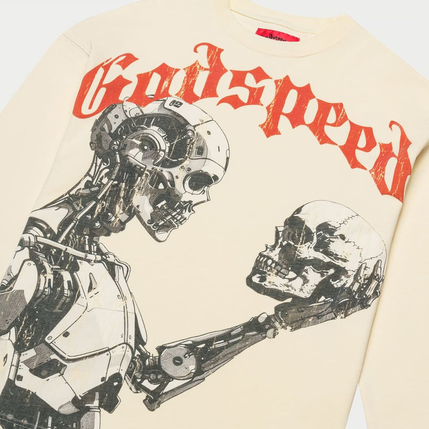 Mankind vs Ai Long Sleeve (Bone) - T-Shirt