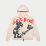 Mankind vs Ai Zip Up Hoodie (Bone) - T-Shirt