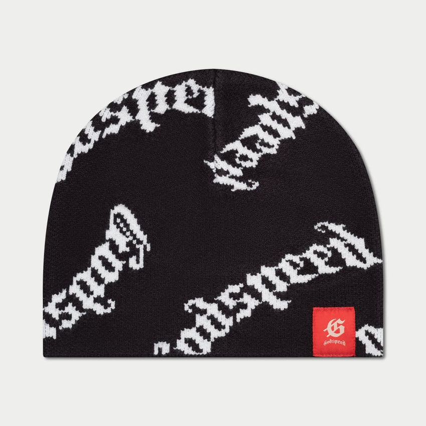 OG logo Beanie (BLACK WHITE) - BLACK - HAT