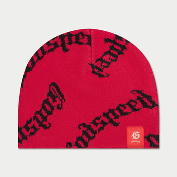 OG logo Beanie (Red Black) - BLACK - HAT