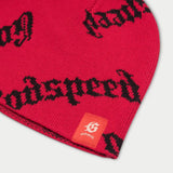 OG logo Beanie (Red Black) - BLACK - HAT