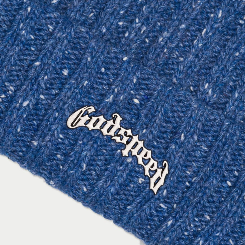 Og Logo Emblem Beanie (Blue Speckle) - RED - HAT