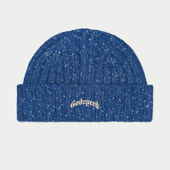 Og Logo Emblem Beanie (Blue Speckle) - RED - HAT