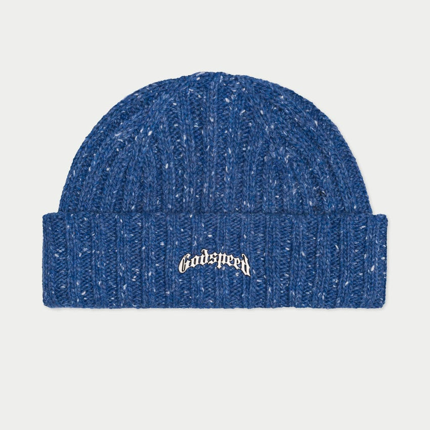 Og Logo Emblem Beanie (Blue Speckle) - RED - HAT