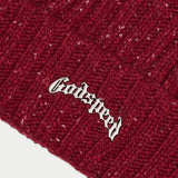 Og Logo Emblem Beanie (Burgundy Speckle) - Burgundy - HAT