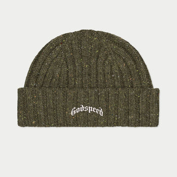 Og Logo Emblem Beanie (Olive Speckle) - OLIVE - HAT