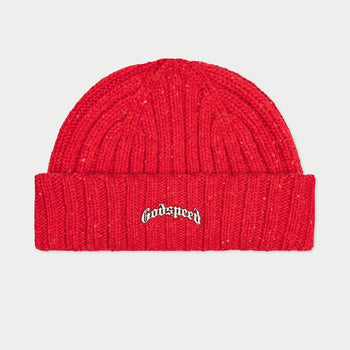 Og Logo Emblem Beanie (Red Speckle) - RED - HAT