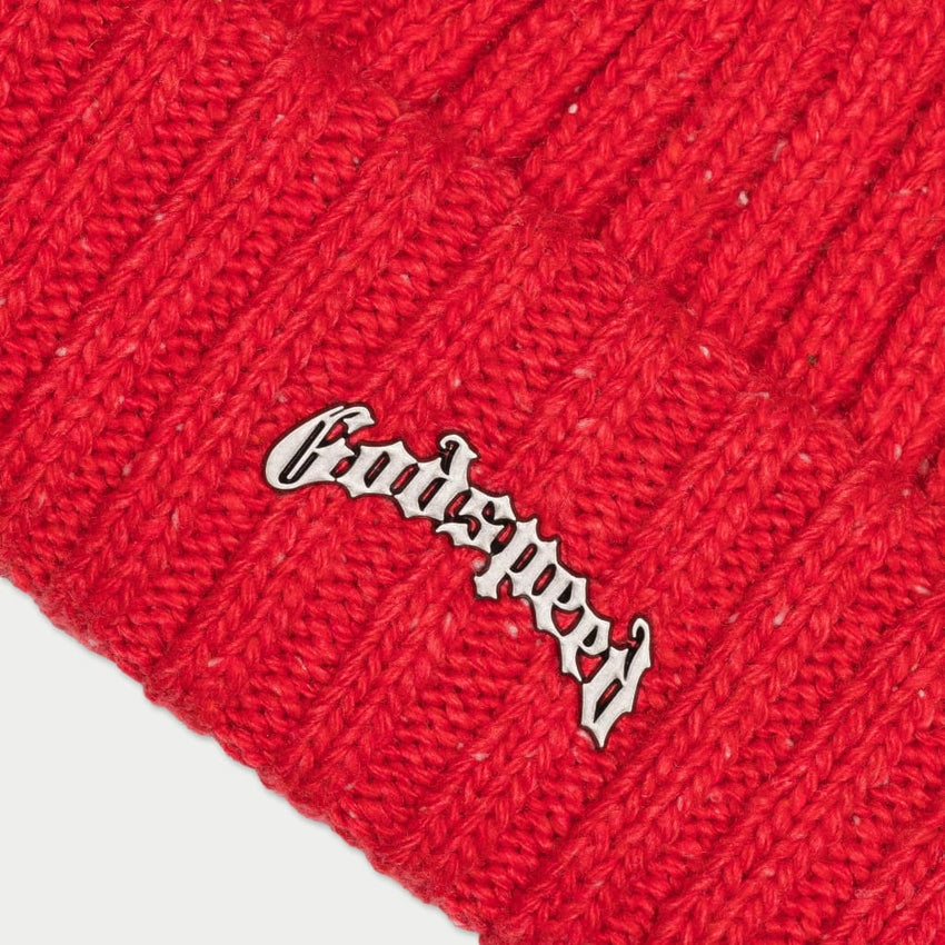 Og Logo Emblem Beanie (Red Speckle) - RED - HAT