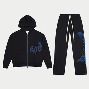 OG Logo Sweatsuit V2 (Blk/Royal Blue)