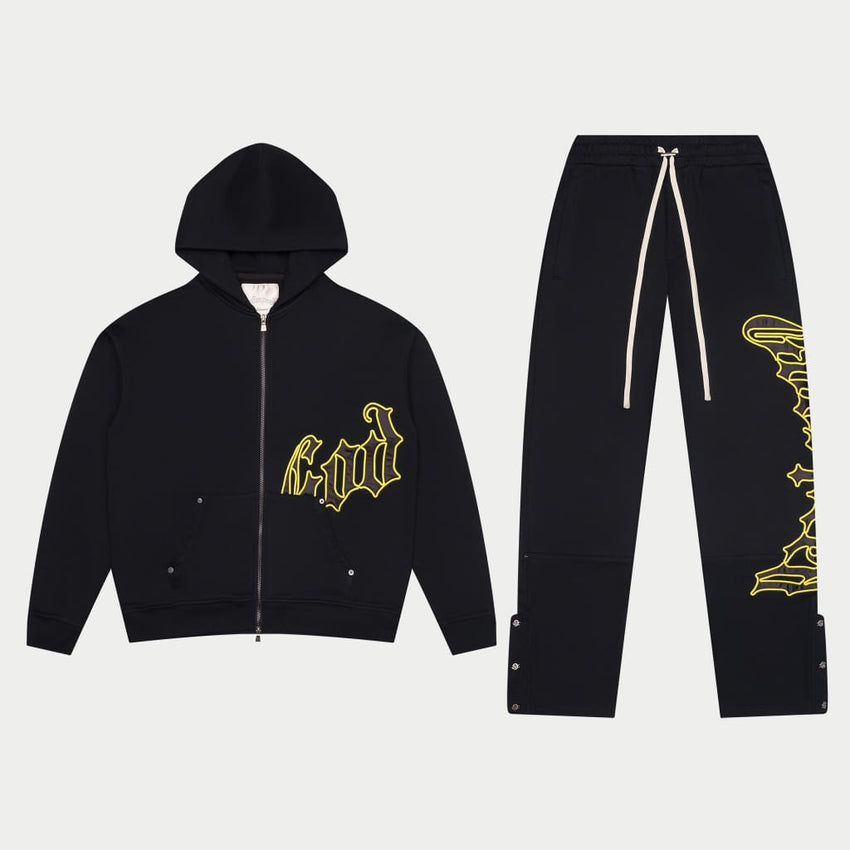 OG Logo Sweatsuit V2 (Blk/Yellow)