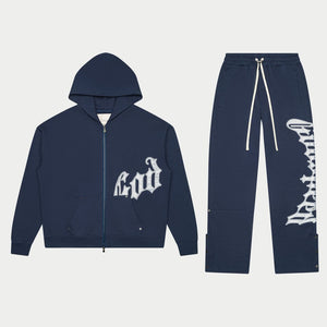 OG Logo Sweatsuit V2 (Navy/Silver)