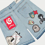 Patchwork Denim Shorts - SHORTS