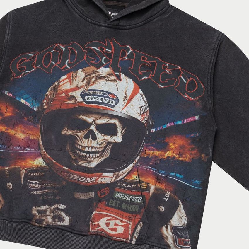 Racer Goldie Hoodie (Black Wash) - T-Shirt