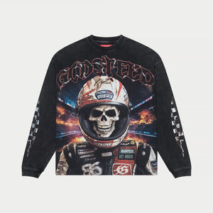 Racer Goldie Long sleeve (Black wash) - T-Shirt