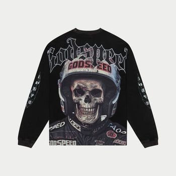 Raceway long sleeve T-shirt (Black Wash) - T-Shirt