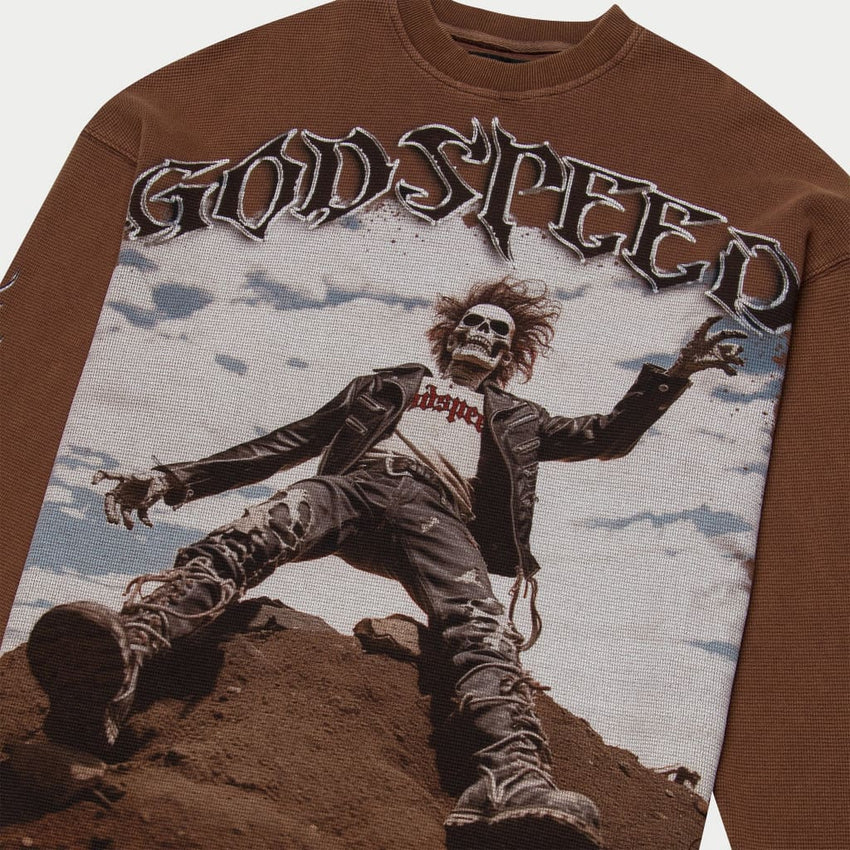 Rocker LS Thermal T-Shirt (Brown Wash) - T-Shirt