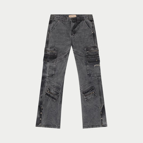 Rockstar Flare Premium Cargo Denim (Grey Wash) - PANTS