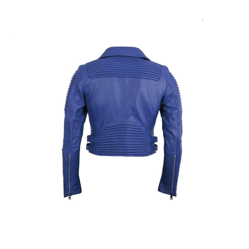 Premium Quality Lambskin Blue Leather Stylish Slim fit for Men's Jacket NFS  592 | eBay